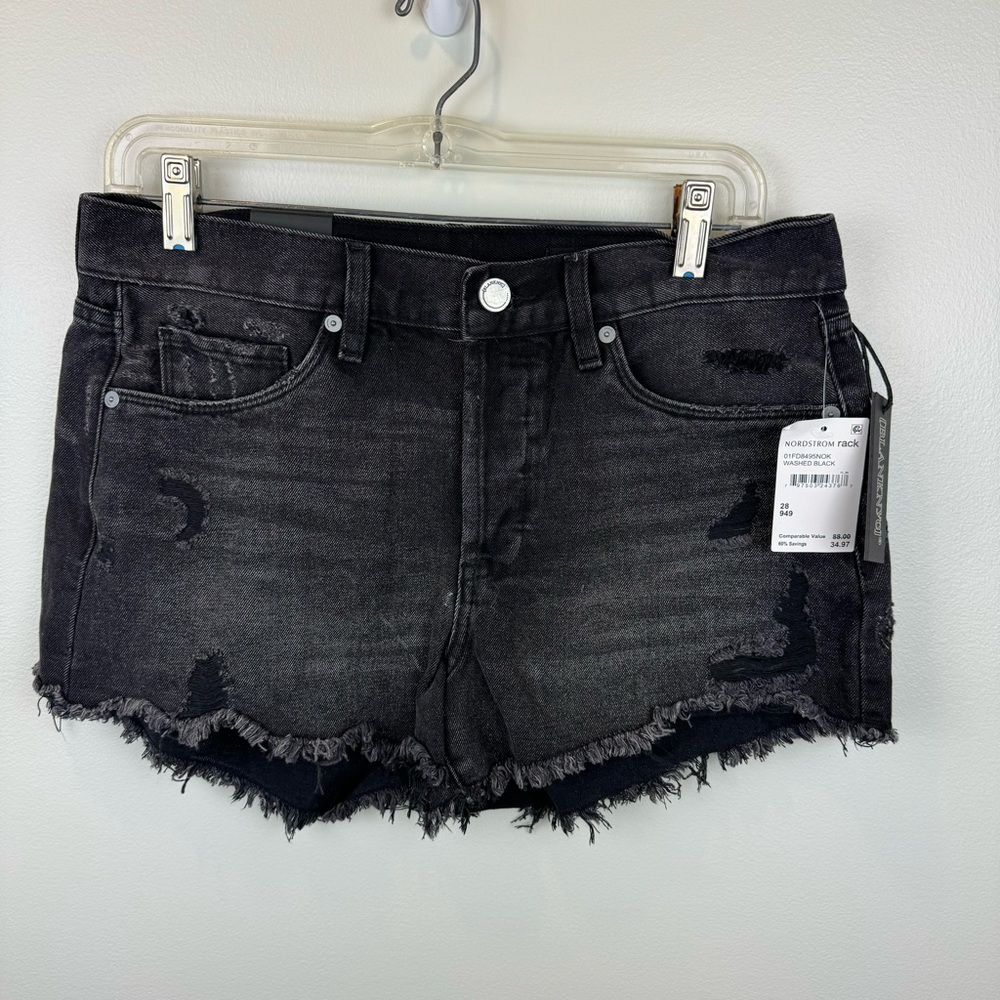 NWT Blank NYC Washed Black High Rise Shorts 28